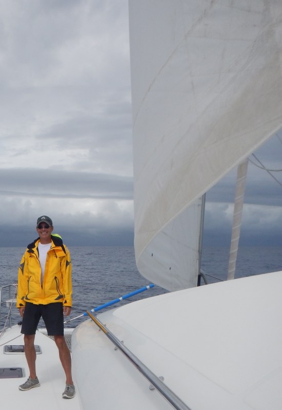 Martin Frey on his Lagoon 560 catamaran, AMARA